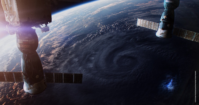 satellit view of a hurricane
